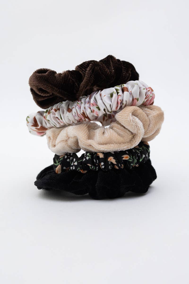 Autumn Floral Assorted Hair Scrunchies EACH