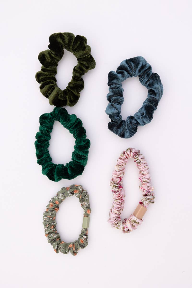 Autumn Floral Assorted Hair Scrunchies EACH