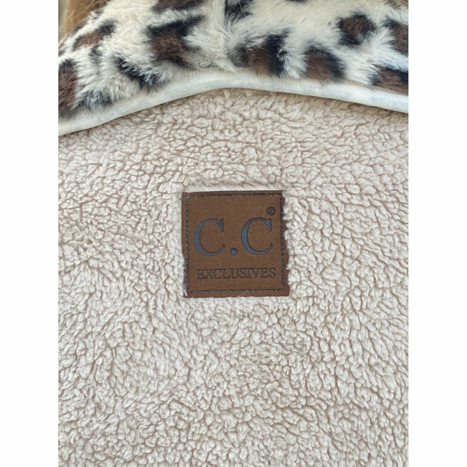 Reversible Leopard Print Sherpa/Faux Fur Vest