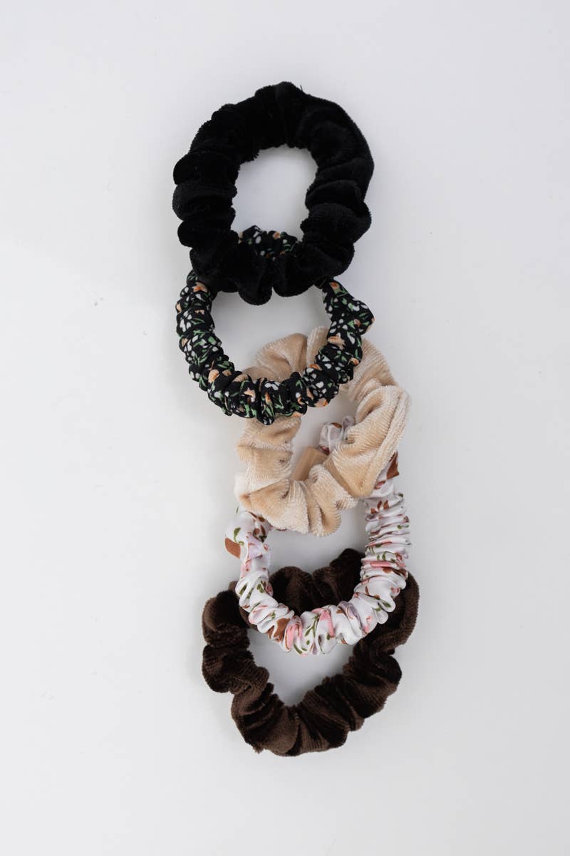 Autumn Floral Assorted Hair Scrunchies EACH