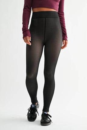 Fur Lined High-Waisted Tights
