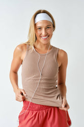 CoreClassic Micro-Ribbed Built-In Bra Tank Top
