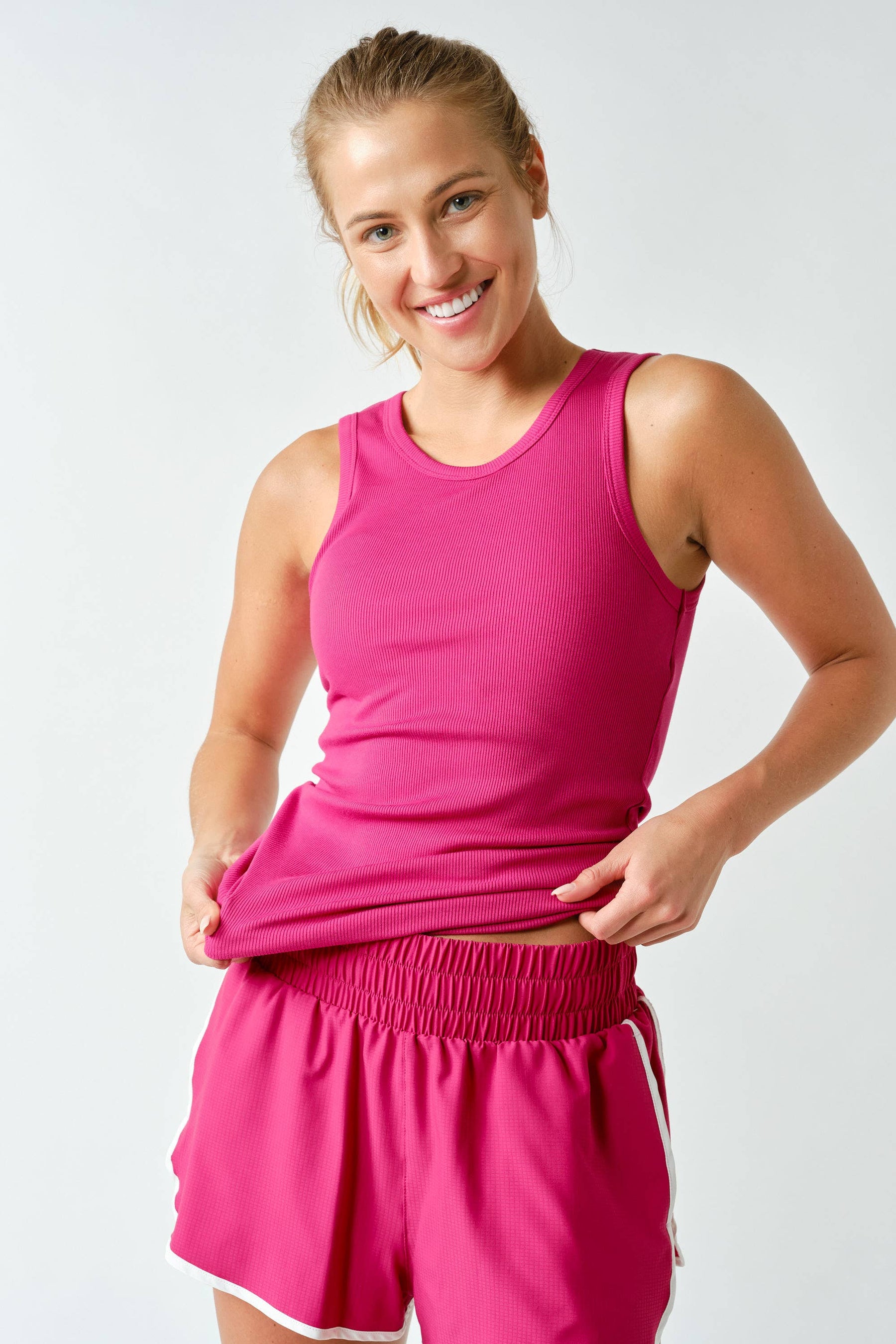 CoreClassic Micro-Ribbed Built-In Bra Tank Top