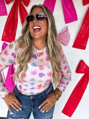 VALENTINES DRESS IT UP MESH TOPS