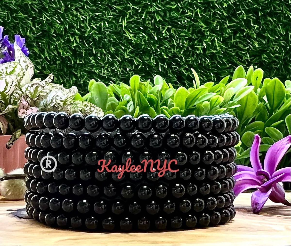 Natural Black Tourmaline 4mm 7.5” Crysta