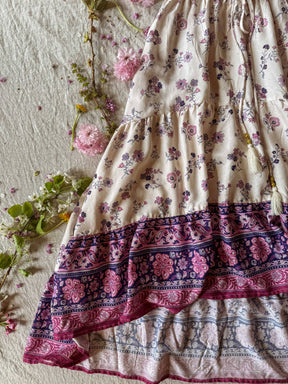 Boho Floral High Low Skirt, Free Spirit Skirt for Set