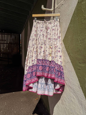Boho Floral High Low Skirt, Free Spirit Skirt for Set