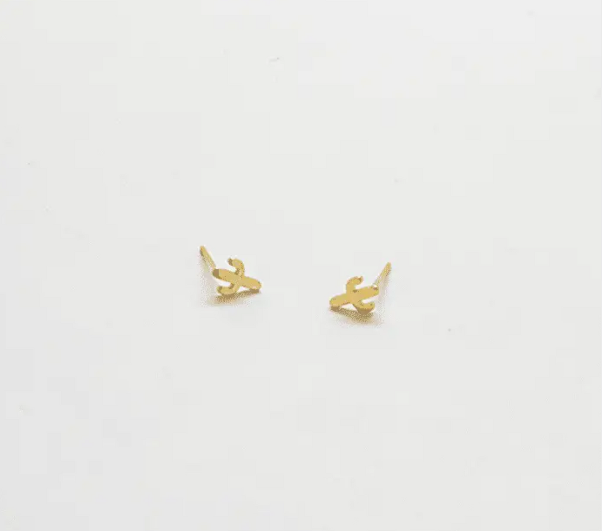 Gold Cactus Earrings