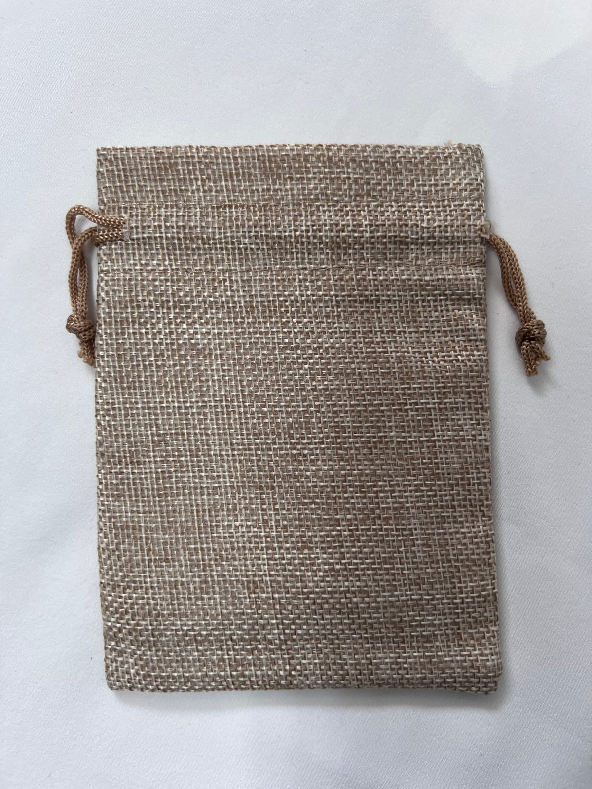Burlap Crystal Pouch