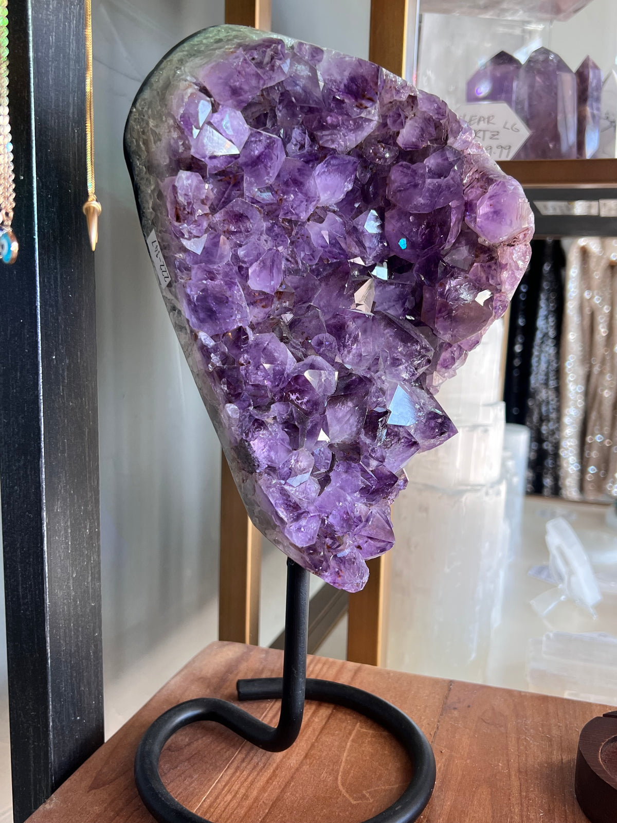 Amethyst Druzy Cluster on Stand