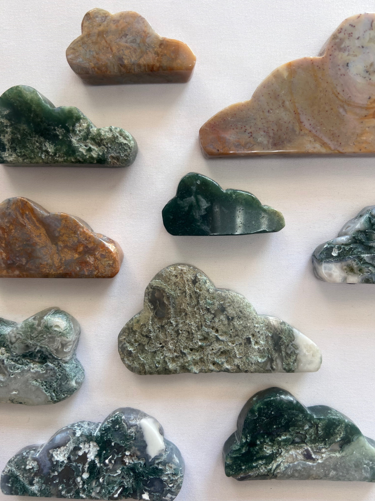 Moss Agate Cloud Carving
