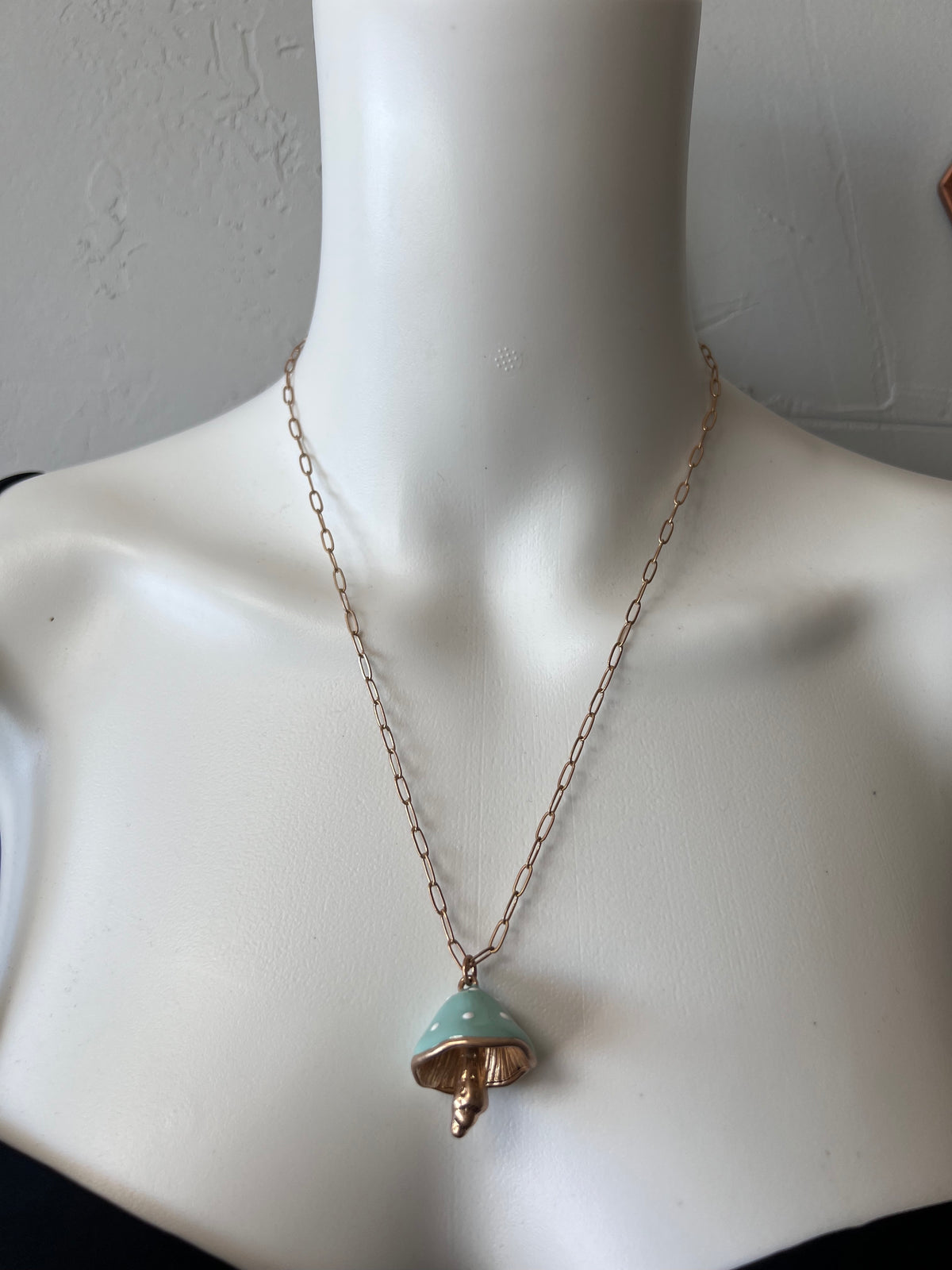 Fantasy Forest Turquoise Mushroom Necklace