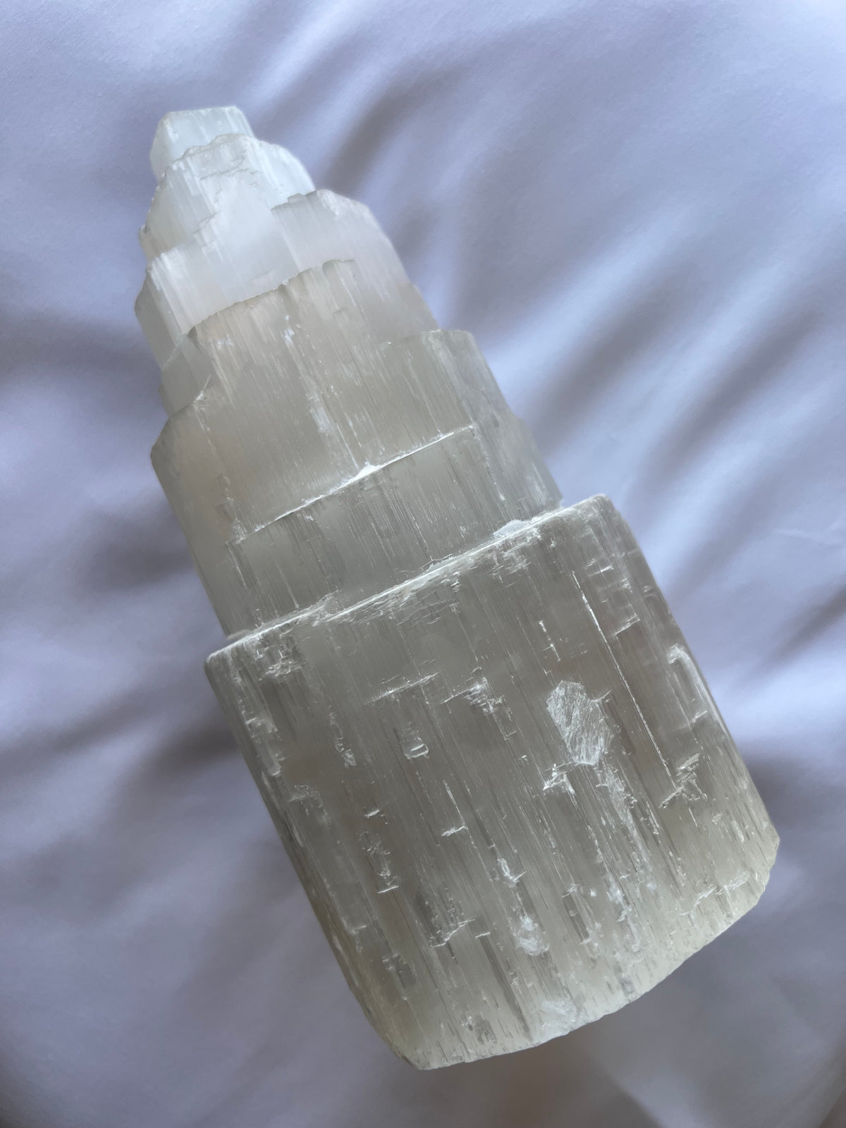 12" Selenite Tower Lamp